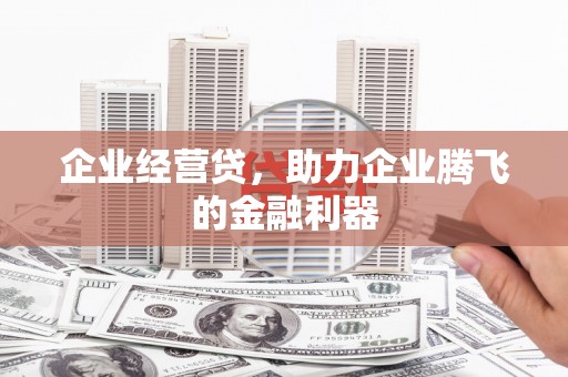 芦溪企业经营贷，助力企业腾飞的金融利器