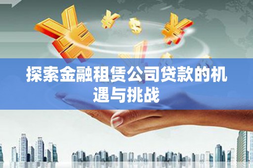 芦溪探索金融租赁公司贷款的机遇与挑战