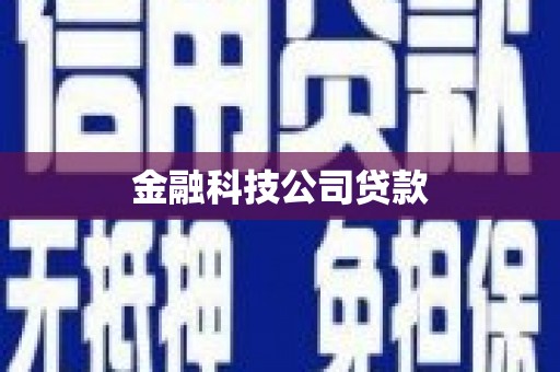 芦溪金融科技公司贷款