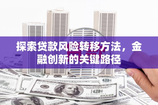 芦溪探索贷款风险转移方法，金融创新的关键路径