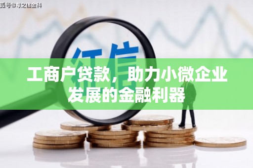 芦溪工商户贷款，助力小微企业发展的金融利器