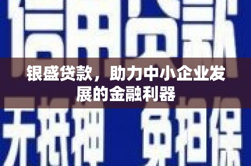 芦溪银盛贷款，助力中小企业发展的金融利器