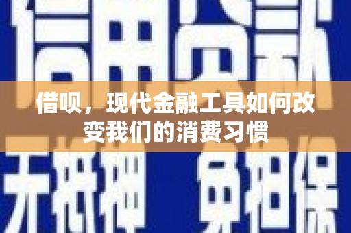 芦溪借呗，现代金融工具如何改变我们的消费习惯