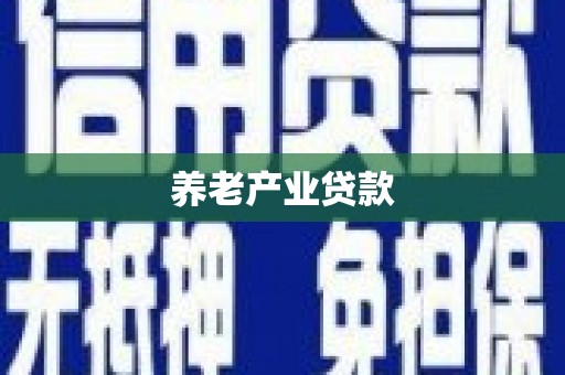 芦溪养老产业贷款
