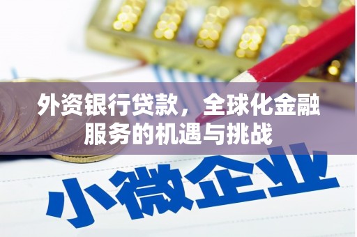 芦溪外资银行贷款，全球化金融服务的机遇与挑战