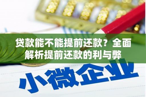 芦溪贷款能不能提前还款？全面解析提前还款的利与弊