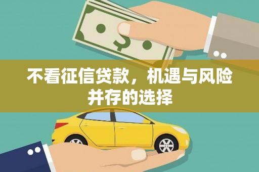 芦溪不看征信贷款，机遇与风险并存的选择